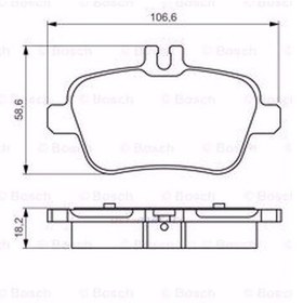 Resim Mercedes-Benz Slc 250 D 2016-2017 Bosch Arka Fren Balatası 