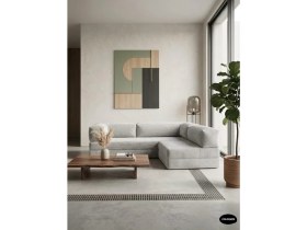 Resim Colormix Tamamen Sünger Çekyat Koltuk Kanepe Yıkanabilir Fermuarlı Kılıflı 