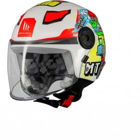 Resim MT Helmets Mt Çocuk Lıte Dino A0 Beyaz Kask BEYAZ 