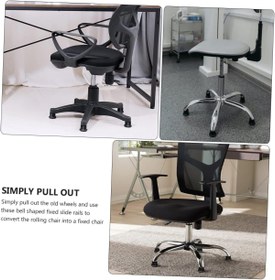 Resim Depolife Ofis Büro Koltuk Tekerlek Için 5 Adet Sekmanlı Teker Sabit Çalışma Koltuğu Sabitleyici 