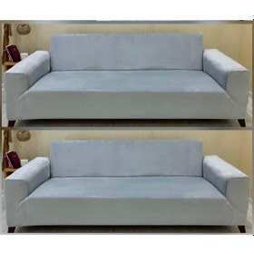 Resim Gri İtalyan Süet Koltuk Örtüsü 3-3-1-1 