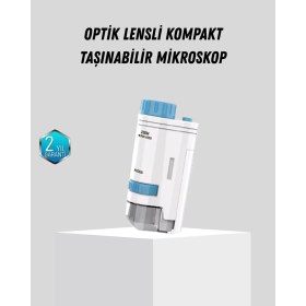 Resim Taşınabilir Mini Mikroskop LED Işıklı 80X-200X Büyütmeli ve Odak Ayarlı Nemere 