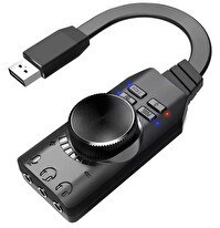 Resim Midex SG-135 Harici USB Ses Kartı Gaming PubG LoL Oyun 7.1 Ses Kartı Stüdyo ve Çok Amaçlı 