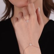 Resim Şık Taşlı Yaprak Bileklik - Dayanıklı Demir, Parıldayan Kristal Tasarım, Partiler ve Günlük Giyim için Mükemmel, Çok Yönlü Aksesuar|Şık Bileklik|Dayanıklı Bileklik 