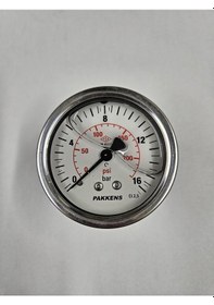 Resim Çap 63 Arkadan 16 Bar Gliserinli Manometre - Pakkens 