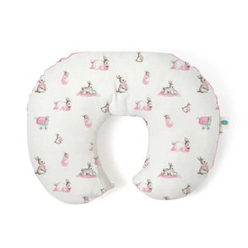 Resim Müslin Bebek Emzirme Destek Yastığı Kılıfı - Bébé Lapin Rose 
