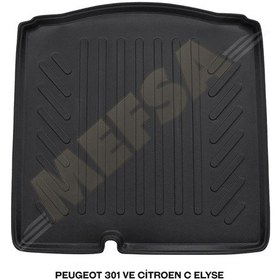 Resim Araca Özel Peugeot 301 2012 - 2021 Bagaj Havuzu 3D Siyah 