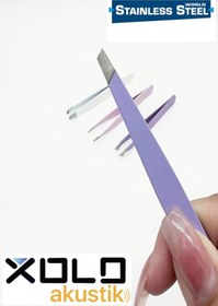 Resim Xolo Akustik Cımbız Serisi Renkli Çelik Cımbız Kalın Kesik Uçlu Yan Kıl Tüy Cımbızı XLC520C 