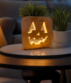 Resim üstel dekor Halloween Desenli Masif Led El Yapımı Dekoratif Gece Lambası 