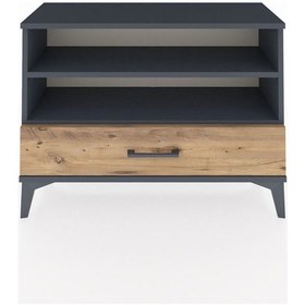 Resim Arges Şifonyer 2 Raflı Tek Çekmeceli 88x30x64 Antrasit-çam Antrasit 