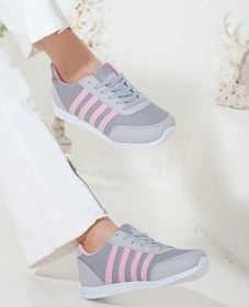Resim Rona Gifts Kadın Gri Bağcıklı Günlük Casual Tasarım Düz Rahat Hafif Yumuşak Taban Sneaker Spor Ayakkabı 