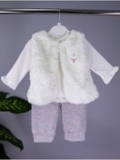 Resim MinikButik Kız Bebek Üçlü Takım 