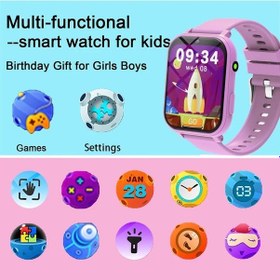 Resim Sunshine022 Gençler Oyun Saat, 12 Bulmaca Oyunu, Hd Dokunmatik Ekran, Alarm, Hesap Makinesi, Led Işık, Spor Takip, Hediye Mavi Diğer 