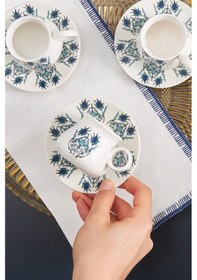 Resim Karaca Bursa 6 Kişilik Kahve Fincanı Takımı 90 ml 