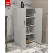 Resim Nisa Tamamı MDF Çok Amaçlı 4 Bölmeli Mutfak Banyo Dolap Kitaplık 