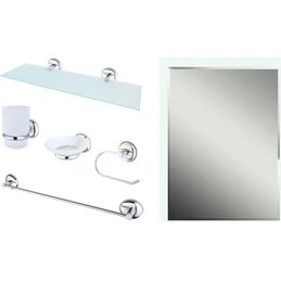 Resim Bauboss Altı Parça Banyo Aksesuar Seti Açık Kağıtlıklı 