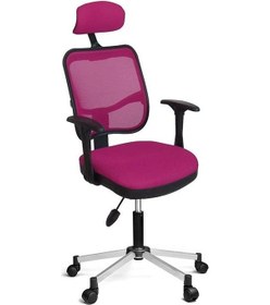 Resim Türksit 817 File Çalışma Koltuğu Metalik Gri Boyalı Ayak Pembe Pembe 