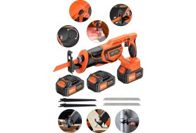 Resim Dozzer 999 Vf Kömürsüz Motor 4 Bıçaklı 2x Akülü Şarjlı Tuğla Yutong Et Kemik Kesme Tilki Kuyruğu Makinesi 