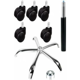 Resim Taka Amortisör Yönetici Ofis Çalışma Koltuğu Için Kromaj Yıldız Ayak Yıldız Ayak ve Amortisör Takım 