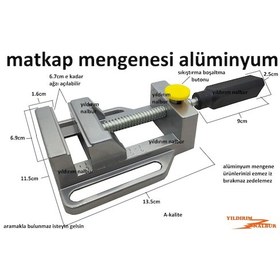 Resim Matkap Mengenesi Alüminyum Boşaltma Düğmeli Hassas Masa Mengene 