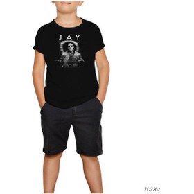 Resim Jay-Z Text Siyah Çocuk Tişört Siyah 