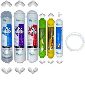 Resim Pemax Water Solutions Kapalı Kasa Su Arıtma Cihazlarına Uygun STD 6'lı Mebransız Alkali -Mineral -Tatlandırıcı Set 