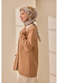 Resim Silk Home Olinda İpek Eşarp 47003-22 Yeşil Kahve, Bebe Mavi, Hardal 