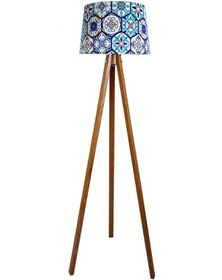 Resim Masif 3 Ayaklı Lambader Tripod (Çini Desen) 