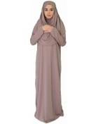 Resim Kız Çocuk Tek Parça Namaz Elbisesi Gül Kurusu-vizon Vizon 