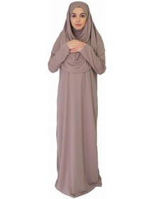 Resim Kız Çocuk Tek Parça Namaz Elbisesi Gül Kurusu-vizon Vizon 