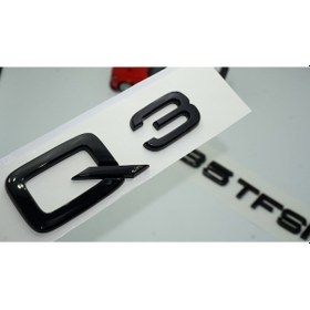 Resim Audi Q3 35 Tfsi Parlak Siyah Abs 3m 3d Bagaj Yazı Logo Ürün 