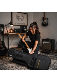 Resim Fourtune Atlas Elektro Gitar Kılıfı Kalın Taşıma Çantası Eğitim Metodu Hediye 
