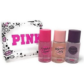 Resim Victoria's Secret Pink Beach Flower + Fresh&Clean + Warm&Cozy Vücut Spreyi 3 x 75 ML 
