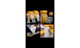 Resim Çift Taraflı Örgülü Kuvvetli Bant - Halı Kaydırmaz - Dekor Yapıştıran - Geniş Kullanım Alanı - 10 mt 