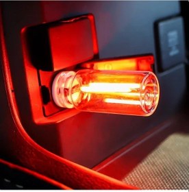 Resim Willowhaven Kırmızı 1 Adet Led Araç İçi Aksesuar, Dokunmatik Dekoratif Usb Gece Lambası 