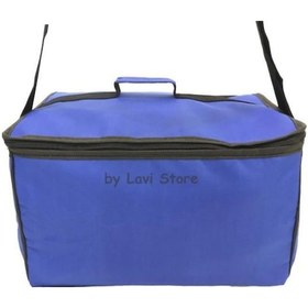 Resim Büyük Sıcak Soğuk Tutucu Korumalı Buzluk Kamp Piknik Plaj Termal Termos Çanta Mavi 