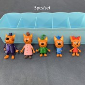 Resim 5 Adet Anime Kedi Figür Seti - Sevimli PVC Masaüstü Dekorasyonları, Noel ve Doğum Günü Hediyeleri İçin Mükemmel, Çağdaş Tarz, Plastik Malzeme, Çok Yönlü Oda Dekoru, Elektriksiz, Anime Figürleri, Noel İçin En İyi 