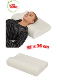 Resim Simple The Pillow 57 Cm Boyun Yastığı Ortopedik Yastık Düzleşme Ve Boyun İçin Destekli Yastık Beyaz 