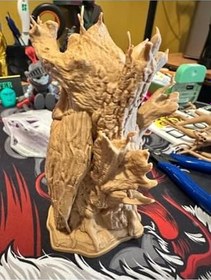 Resim hivhestın Mistik Ağaç Ruh Heykeli - PLA Dekor 16 cm 3D Yazıcı ile Üretilmiş Kahverengi 16 x 16 