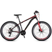 Resim Kron XC-100 27.5 Jant 21 Vites 46 Cm Hidrolik Disk Fren Dağ Bisikleti-Siyah-Füme-Kırmızı 