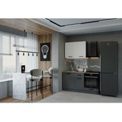 Resim Tdesigno Tdesıgno Venüs Mutfak 160 Cm Tezgah Dahil Değil Antrasit-beyaz 