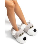 Resim Twigy Lulu Kadın, Garson Boy Hayvanlı Panduf Gri 36/41 EE0539 Gri 