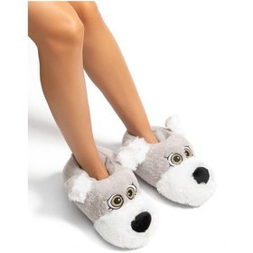 Resim Twigy Lulu Kadın, Garson Boy Hayvanlı Panduf Gri 36/41 EE0539 Gri 