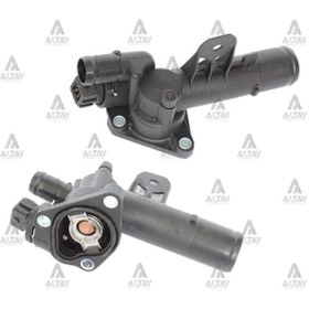 Resim TAIWAN 1106000Q0T Termostat Kapak Üst Qashqai 07-13 CLIO Megane Modus 1.5 DCI Plastik Termostatlı 