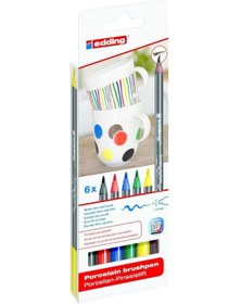 Resim Edding Porselen Kalemi 6'lı Set Standart Renkler 4200 