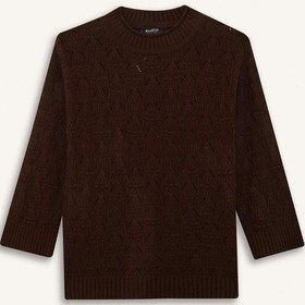 Resim Defacto Regular Fit Bisiklet Yaka Ajurlu Triko Tunik G0710ax25wnbn330 Kahve-bn330 