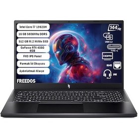 Resim Acer Nitro V 15 NH.QNBEY.002 i7-13620H 16 GB 512 GB 6 GB RTX4050 144Hz 15.6" Dos Dizüstü Bilgisayar 