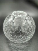Resim Avize Camı.küçük,yuvarlak,mat,çatlatılmış Desenli, E.14 Çap:10.00 Şeffaf 