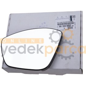 Resim PSA 9839237980 | Opel Corsa F Sol (Şöför Tarafı) Ayna Camı Orijinal 