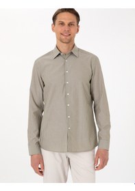 Resim Pierre Cardin Erkek Yeşil Gömlek Desenli 50310777-vr054 Yeşil 